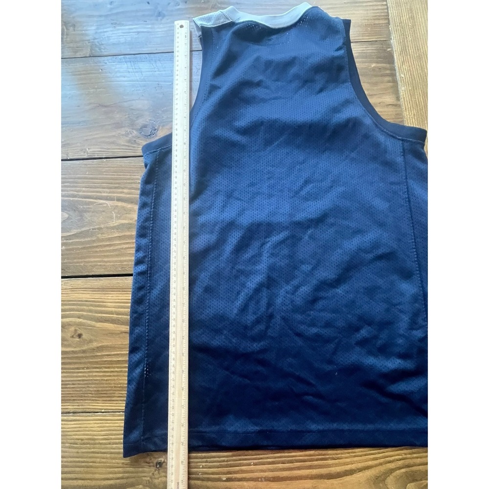 Retro Brand Authentics Mens Navy Blue Mesh V-Neck Jersey Tank Top Size Medium - Picture 7 of 8
